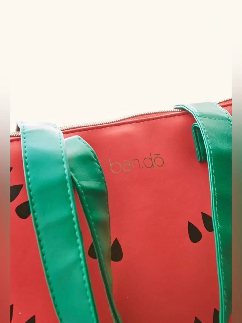 ban.do Watermelon Slice Insulated Tote - Green, Pink, White